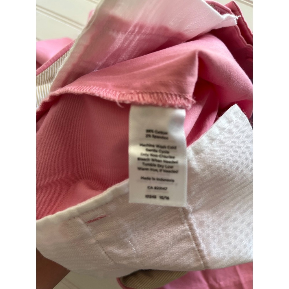 Talbots The Perfect Crop Pink Stretch Cotton Straight Leg Pants Womens 6 - Picture 5 of 5